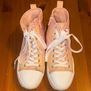Art Class Pink and Peach Kids High-Top Sneakers